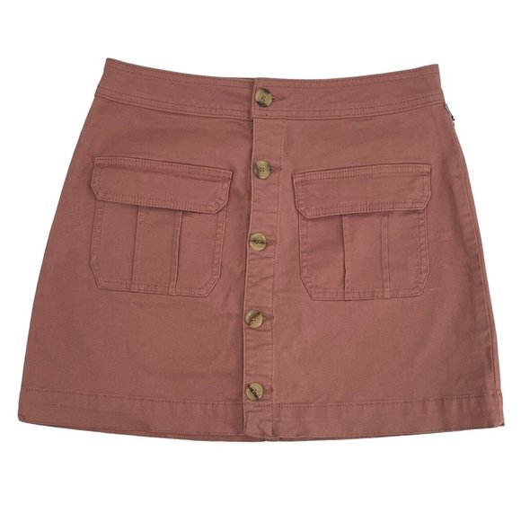 NWTs A-Line Utility Mini Skirt Size M Juniors Dillards Copper Key - Picture 2 of 12